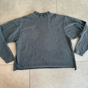 YZY Yeezy Gap Sweatshirt Yoke Tee Gray Medium Oversized Gorpcore Crew Neck